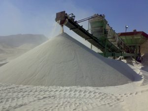 Silica sand is widely used in construction.